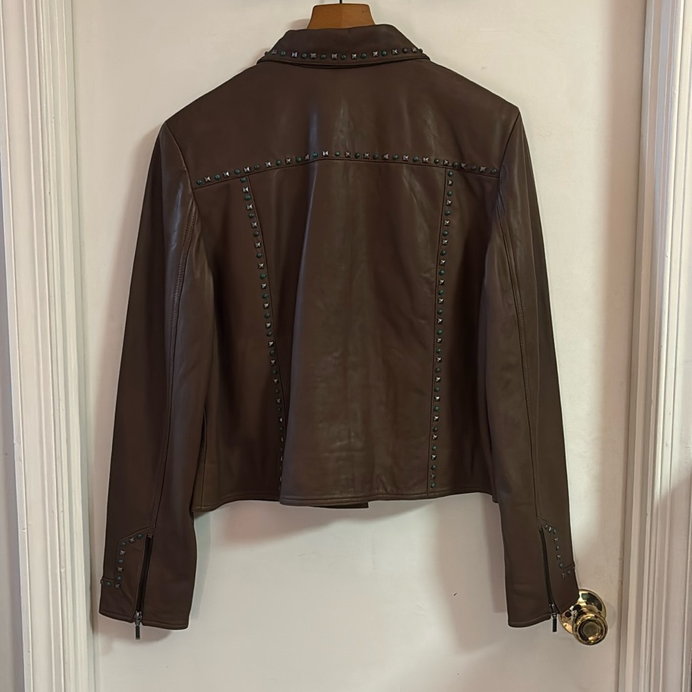 🐎 {PRICE FIRM} DDR Cliff Dwellers Button-Front Leather Jacket - Picture 7 of 9
